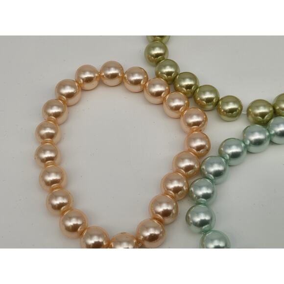 KJL Kenneth Jay Lane faux Pearl Bracelets Multi Color Set of 10 - Picture 8 of 16